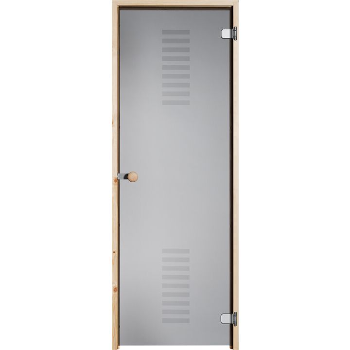 Saunan lasiovi Vihtan Harmaa Viiva Mäntykarmi