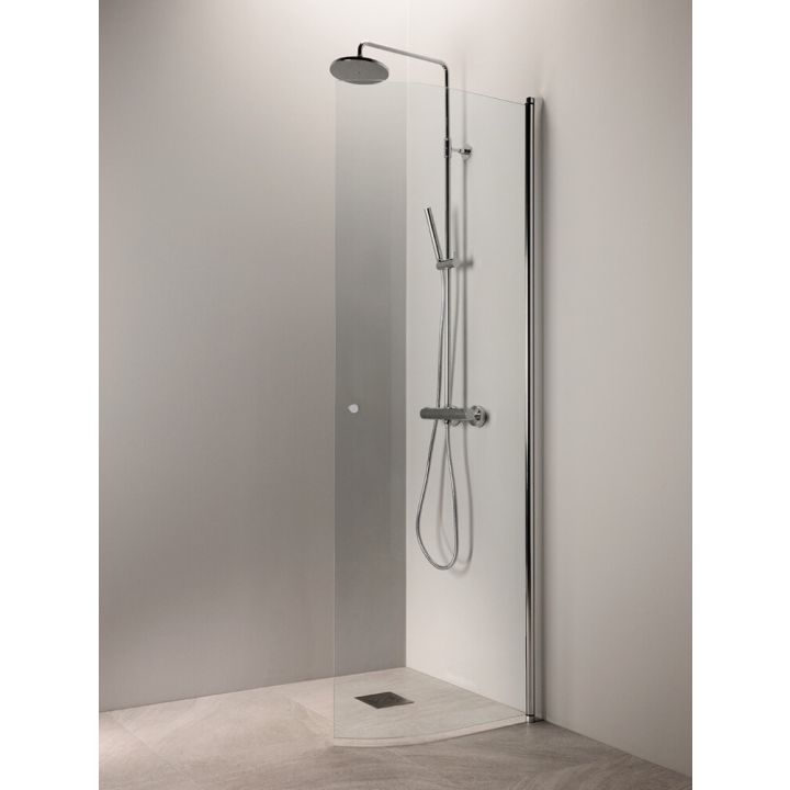 Kaareva suihkuseinä Vihtan Puro 4 kirkas 2285 mm kiiltävä