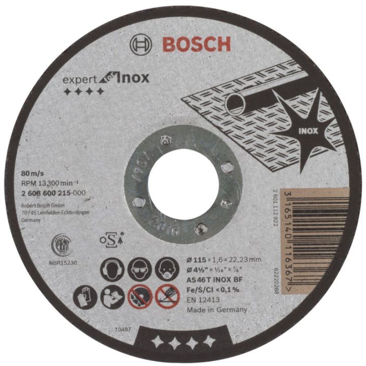 Katkaisulaikka Bosch Inox Stainless Steel and Metal 115 x 1,6 mm