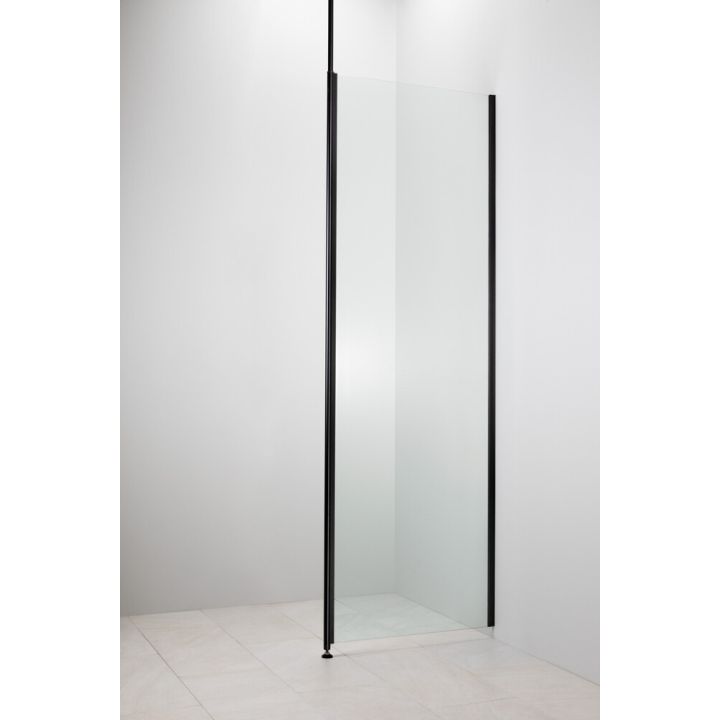 Kiinteä suihkuseinä Camargue Helmi kirkas/musta alumiini 80 cm