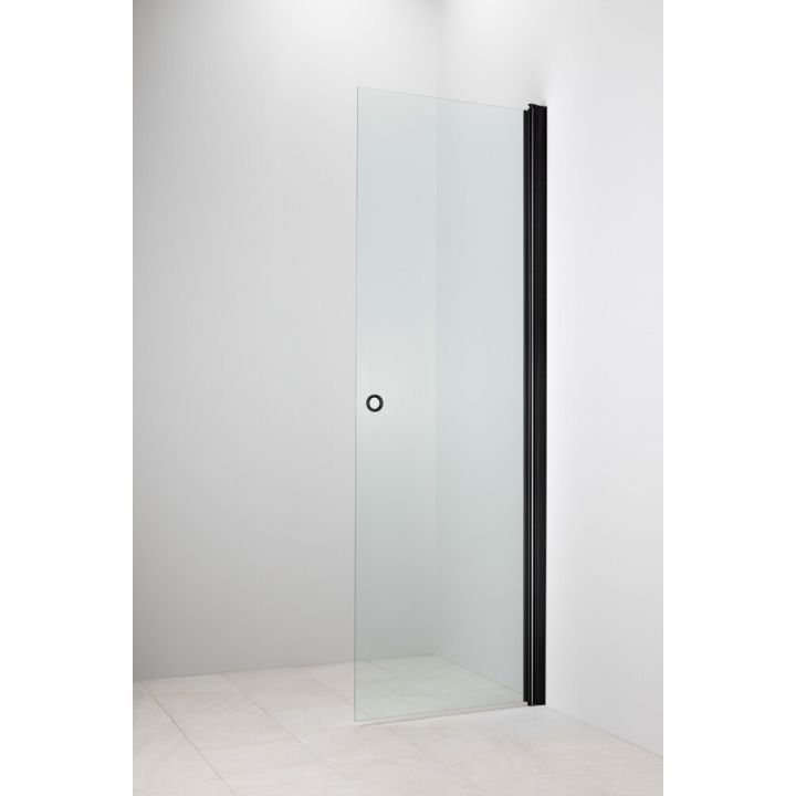 Kääntyvä suihkuseinä Camargue Helmi kirkas/musta alumiini 60 cm