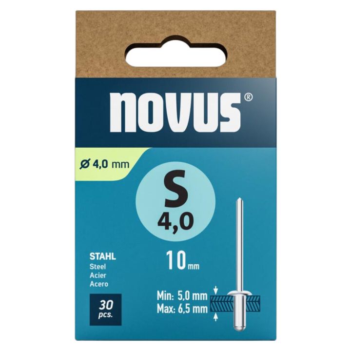 Vetoniitti Novus teräs Ø 4 x 10 mm 30 kpl/pkt