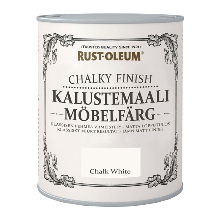 Kalustemaali Rust-Oleum Chalky Finish Chalk White 750 ml