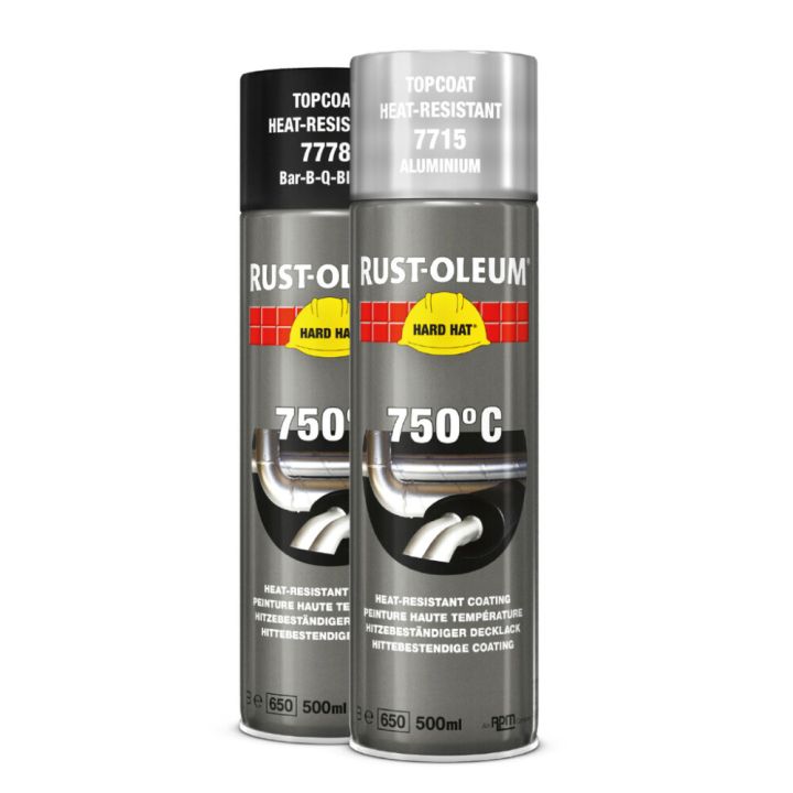 Kuumankestospray Rust-Oleum Hard Hat 750°C Musta