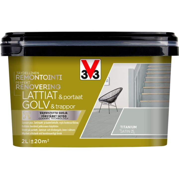 Lattia-/porrasmaali V33 Titanium