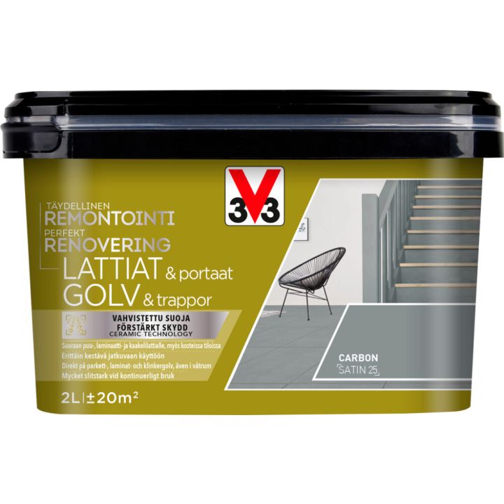 Lattia-/porrasmaali V33 Carbon