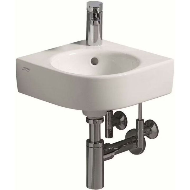 Kulmapesuallas Geberit Renova Compact valkoinen 45 x 39,5 cm