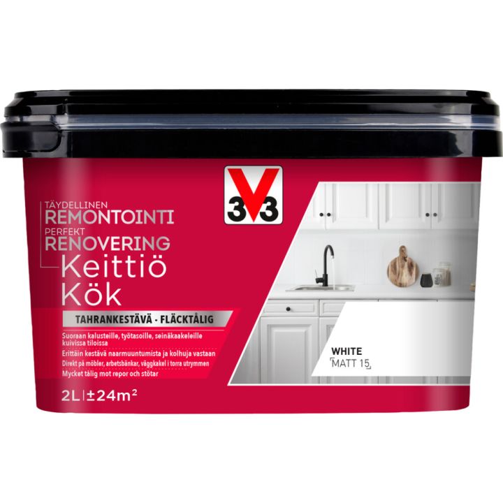Kalustemaali Keittiö V33 Mattavalkoinen