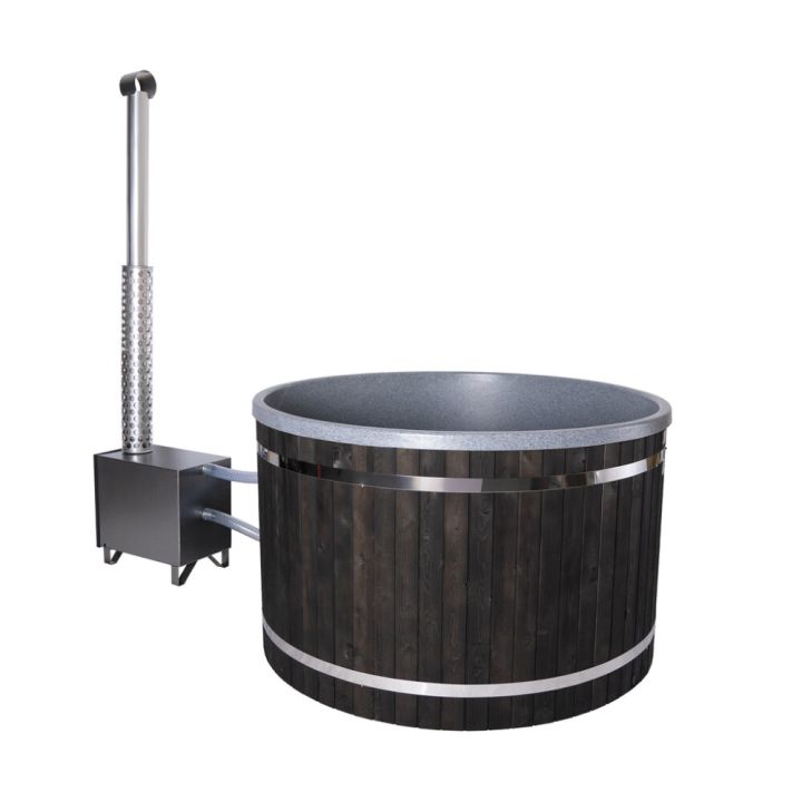 Kylpytynnyri Plastweld PW-SPA Freetime L 6-8 hlöä musta/graniitti, 30kW