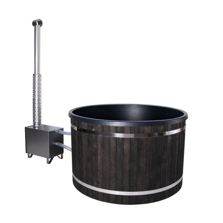 Kylpytynnyri Plastweld PW-SPA Freetime L 6-8 hlöä musta/mustagraniitti, 30kW