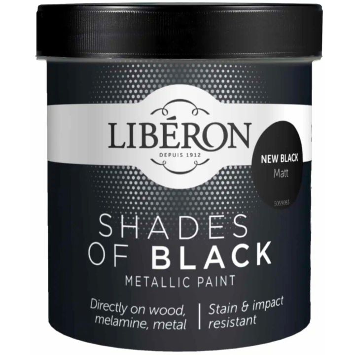 Metalliefektimaali Liberon Shades of Black Matt 500 ml