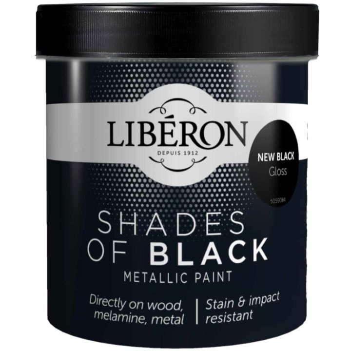 Metalliefektimaali Liberon Shades of Black Gloss 500 ml
