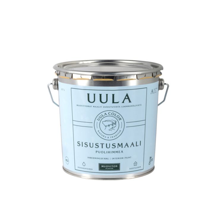 Sisustusmaali Uula 2,7 l Puolihimmeä Valkoinen