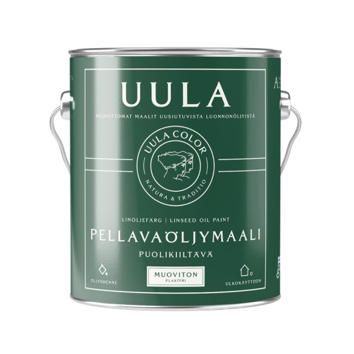 Pellavaöljymaali Uula Puolikiiltävä Valkoinen