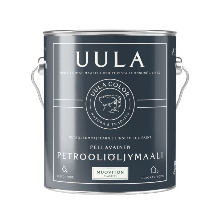 Petrooliöljymaali Uula 2,7 l Puolihimmeä Valkoinen