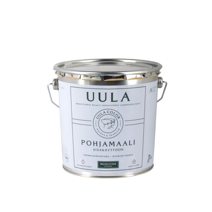 Sisäpohjamaali Uula 2,7 l Himmeä Valkoinen