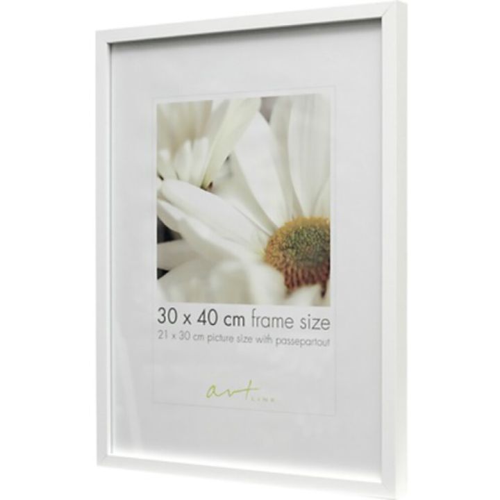 Valokuvakehys Leila Musta/Valkoinen/Tammi 30 x 40 cm Valkoinen