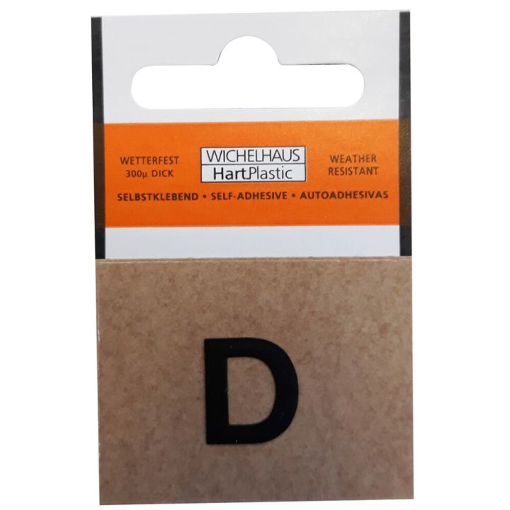 Kirjain Wichelhaus HartPlastic Musta 15 mm D