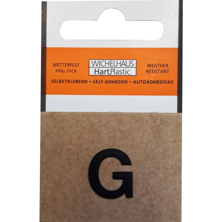 Kirjain Wichelhaus HartPlastic Musta 15 mm G