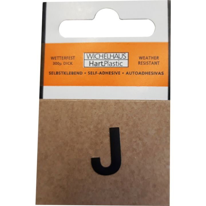 Kirjain Wichelhaus HartPlastic Musta 15 mm J