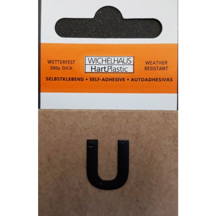 Kirjain Wichelhaus HartPlastic Musta 15 mm