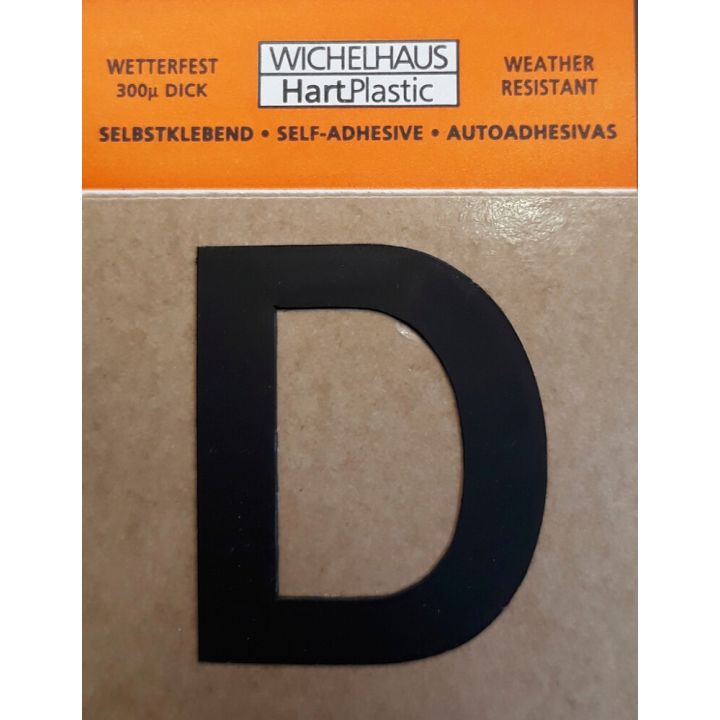Kirjain Wichelhaus HartPlastic Musta 30 mm D