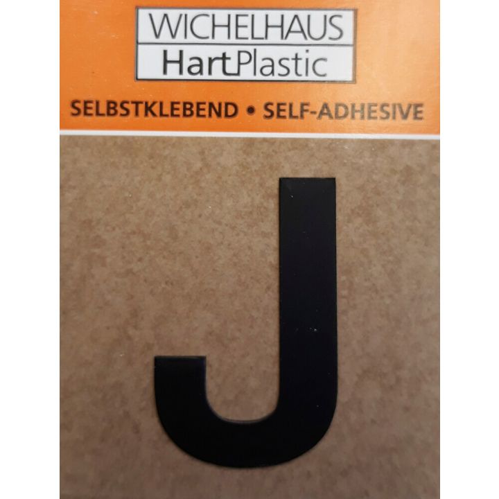 Kirjain Wichelhaus HartPlastic Musta 30 mm J