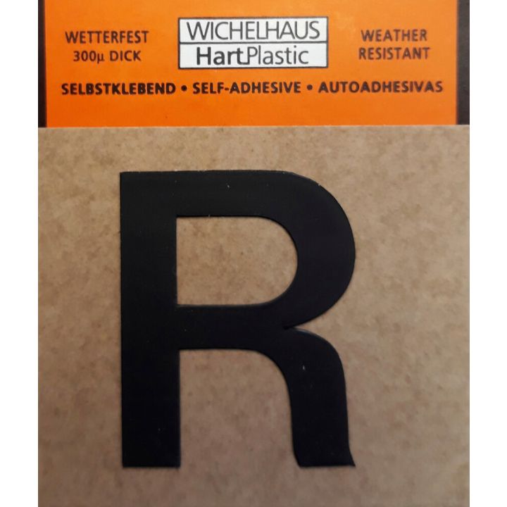 Kirjain Wichelhaus HartPlastic Musta 30 mm R