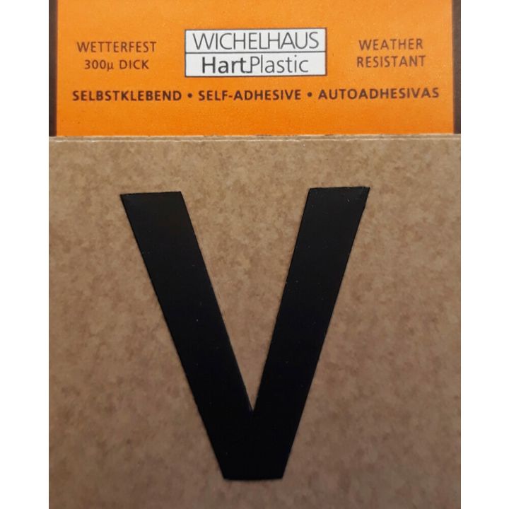 Kirjain Wichelhaus HartPlastic Musta 30 mm V