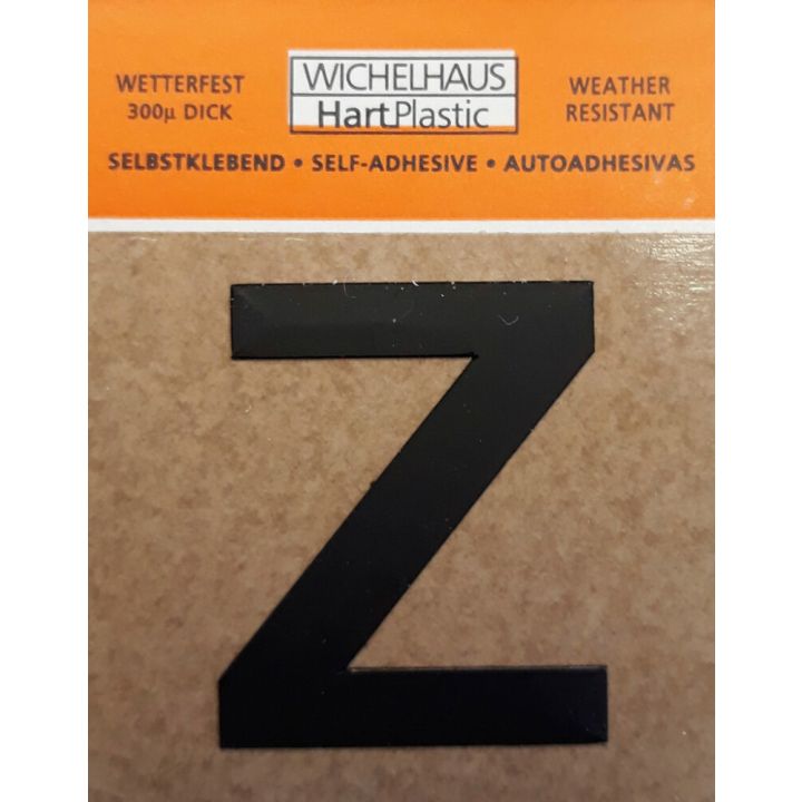 Kirjain Wichelhaus HartPlastic Musta 30 mm Z