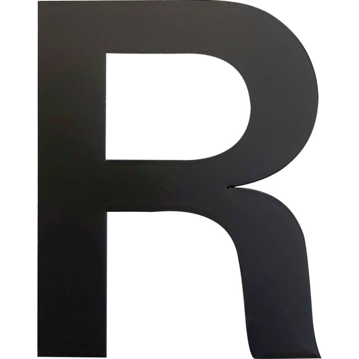 Kirjain Wichelhaus HartPlastic Musta 50 mm R