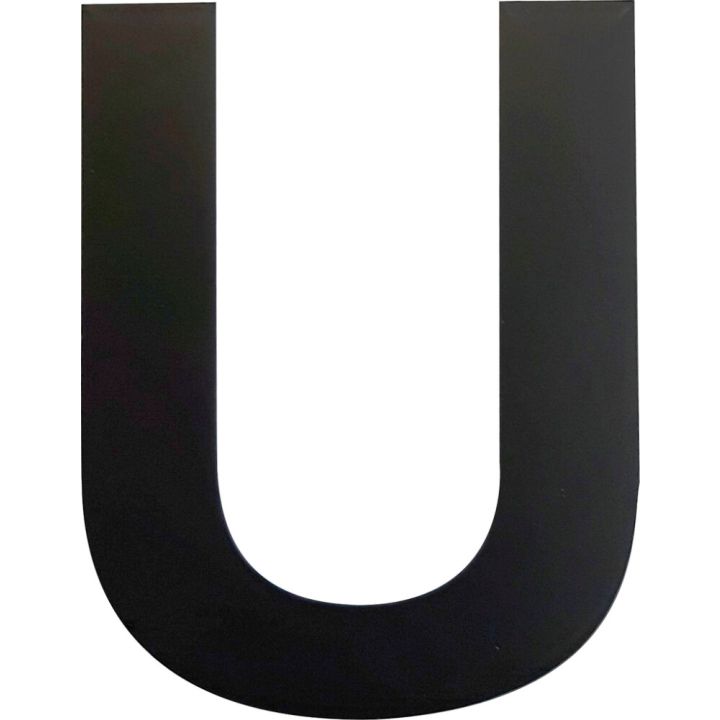 Kirjain Wichelhaus HartPlastic Musta 50 mm U