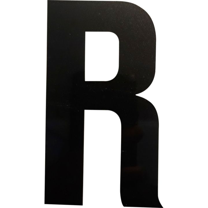 Kirjain Wichelhaus HartPlastic Musta 100 mm R