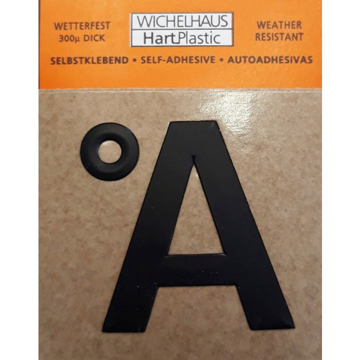 Kirjain Wichelhaus HartPlastic Musta 30 mm Å