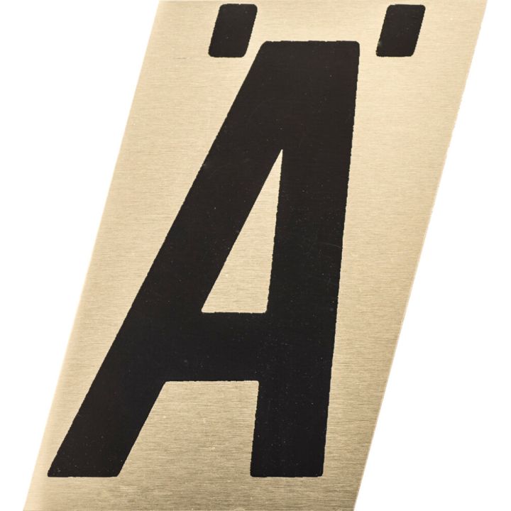 Kirjain Metl-Stik Kulta/Musta 9 cm Å