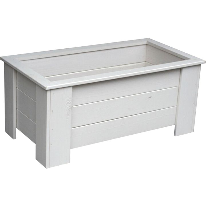 Kukkalaatikko 32 x 38 x 80 cm valkoinen