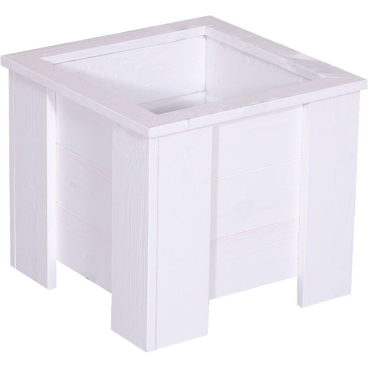 Kukkalaatikko nelikulma 35 x 39 x 39 cm valkoinen