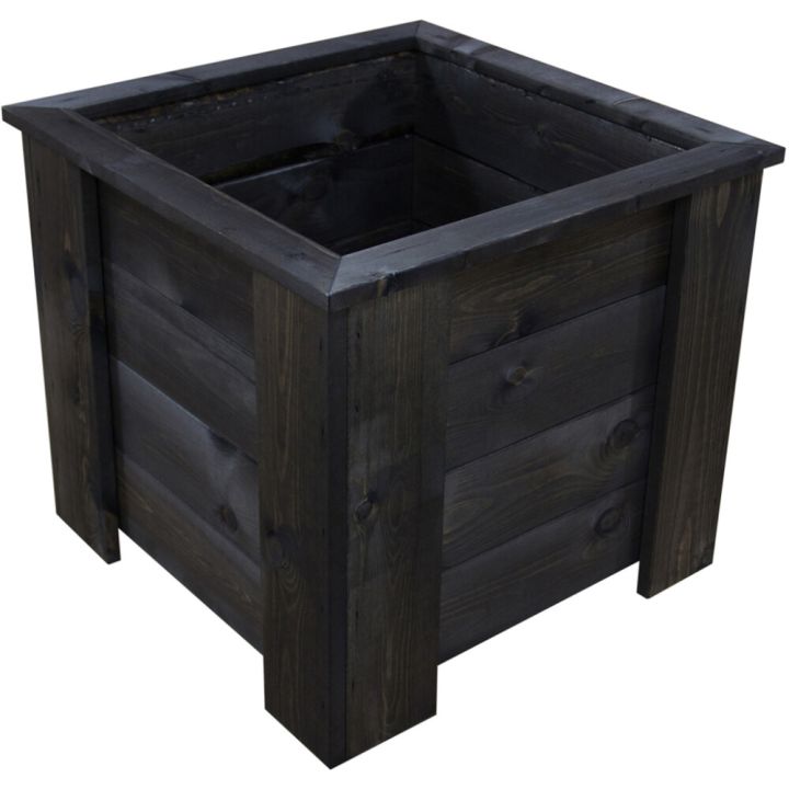 Kukkalaatikko nelikulma 43 x 49 x 49 cm grafiitinharmaa