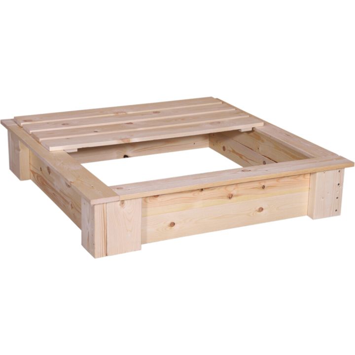 Hiekkalaatikko kannella 100 x 100 x 22 cm