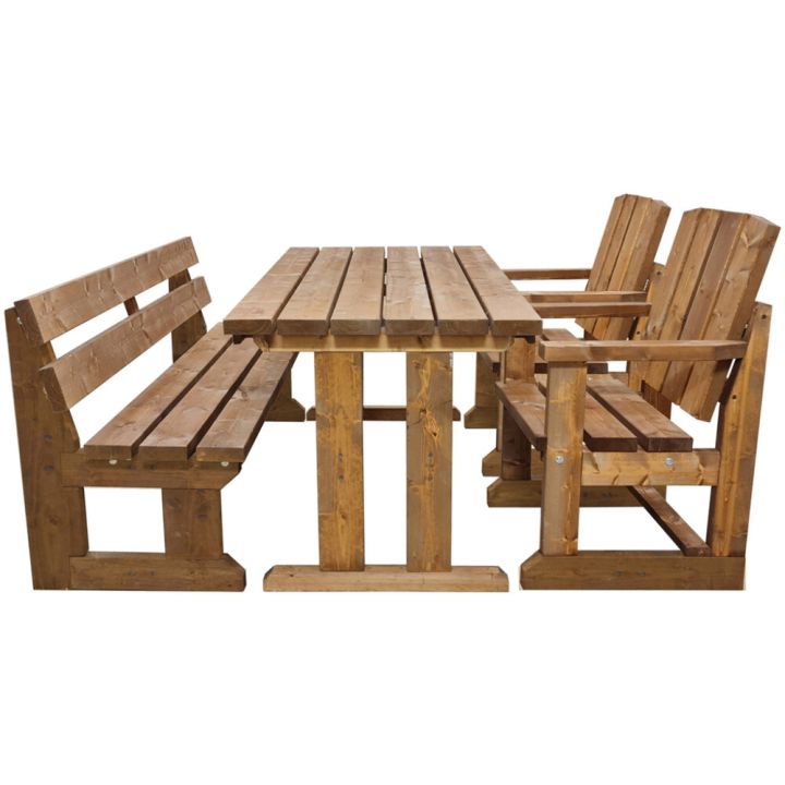 Pihakalusteryhmä Jämäkkä 170 x 74 cm ruskea