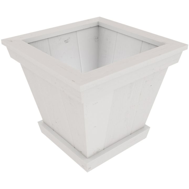 Kartioruukku 40 x 40 cm valkoinen