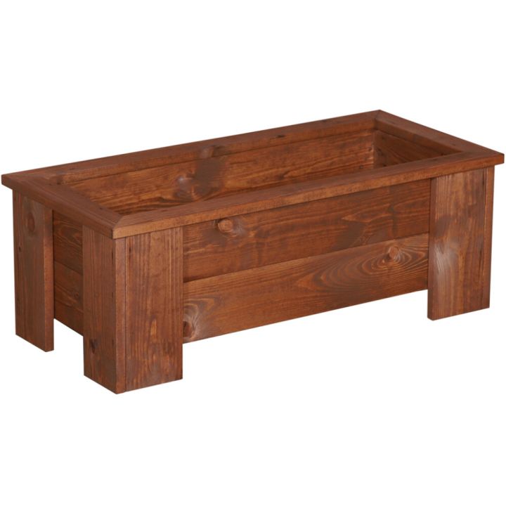 Kukkalaatikko 25 x 70 x 32 cm ruskea