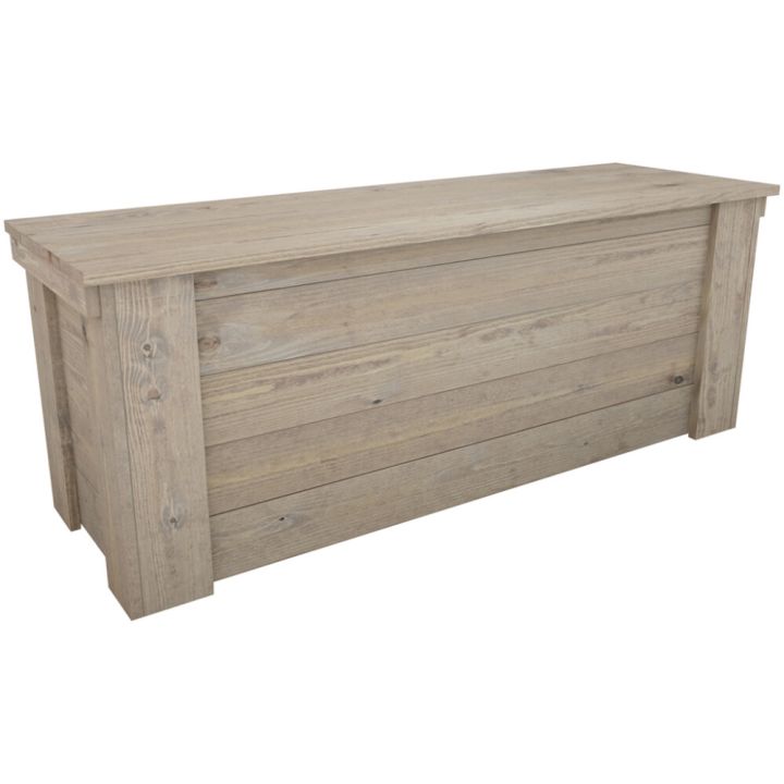 Puuarkku 40 x 45 x 120 cm vaaleanharmaa