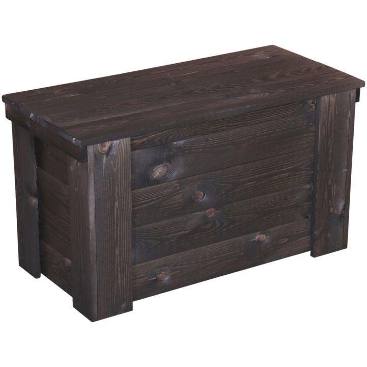 Puuarkku 40 x 45 x 80 cm tummanharmaa