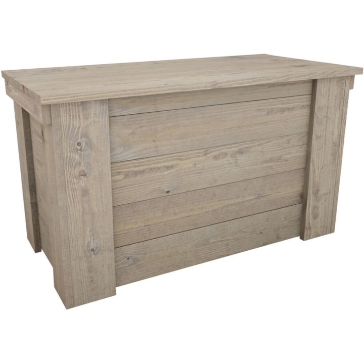 Puuarkku 40 x 45 x 80 cm vaaleanharmaa