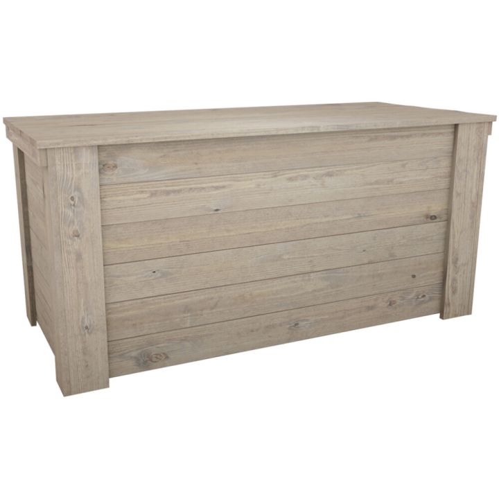 Puuarkku 57 x 61 x 130 cm vaaleanharmaa