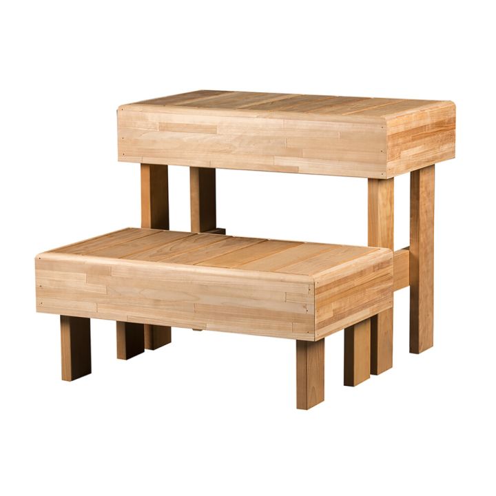 2-askelmainen jakkara Thermory Lämpökäsitelty haapa 140 x 700 x 700 x 500 mm