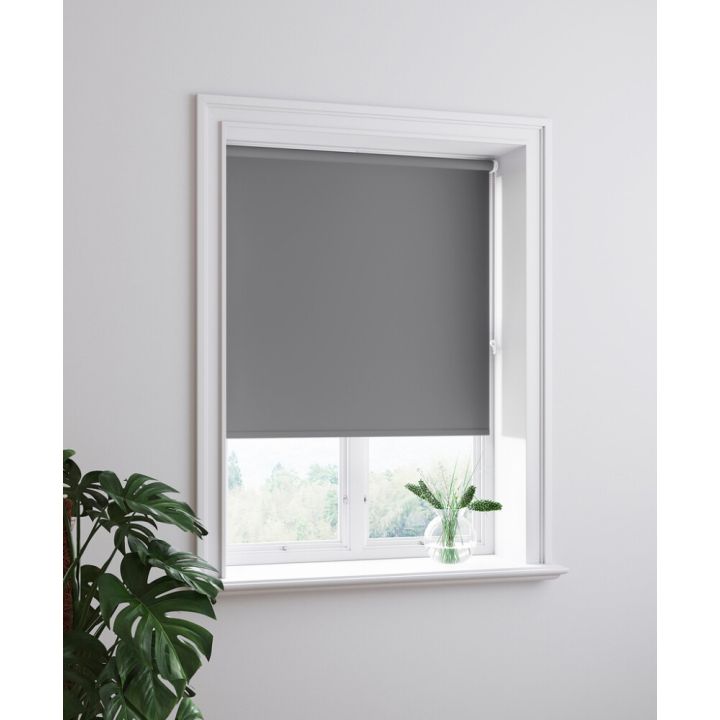 Pimentävä Rullaverho Hasta 110 x 185 cm Harmaa