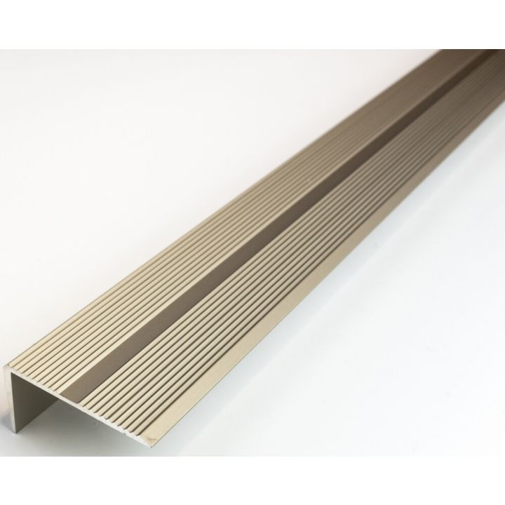 Askelkulmalista Dione 42 x 22 mm rihlattu reiätön pronssi