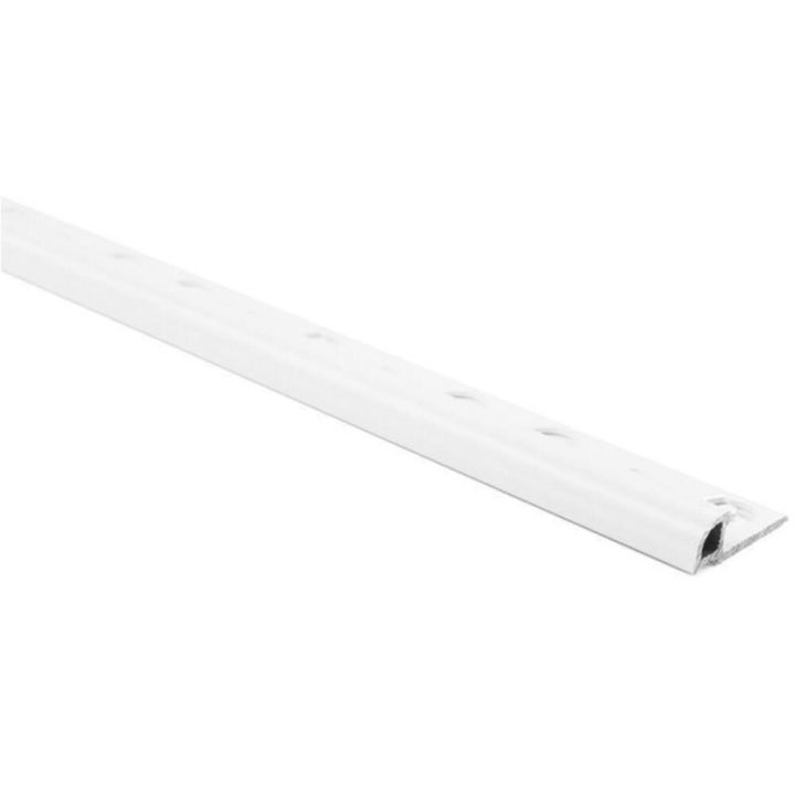 Laattalista Dione 250 cm alumiini 8 mm valkoinen